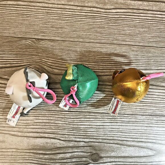 Lot of 3 Squeezamals Micro Plush Toys Clip-On Keychains Stuffed Soft Squishy - Picture 7 of 8